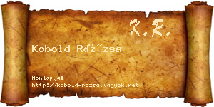 Kobold Rózsa névjegykártya